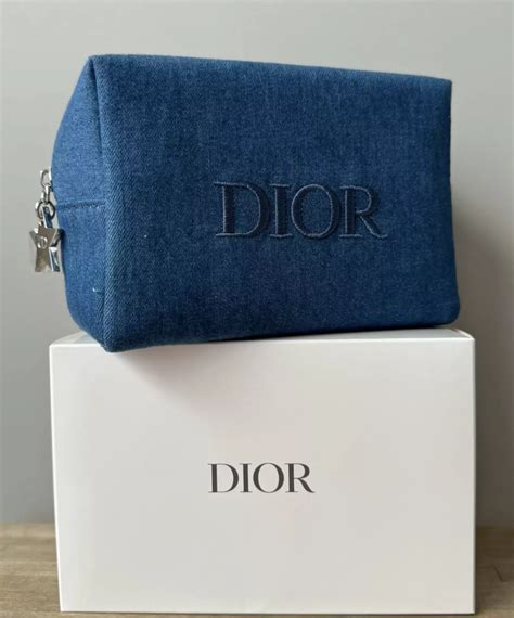 dior denim pouch.